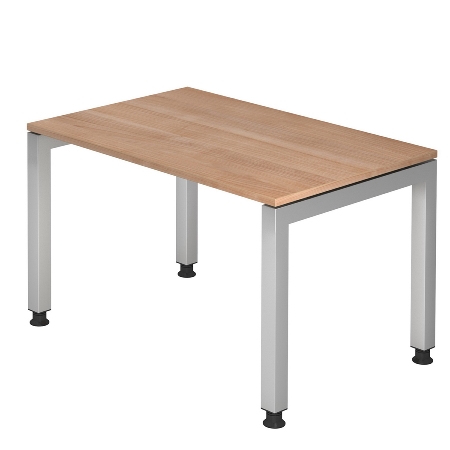 Hammerbacher Winkel-Schreibtisch 90° Serie JS82 U-Fuß eckig (BxTxH) 200x120/80x68-76cm Buche