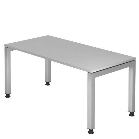 Hammerbacher Winkel-Schreibtisch 90° Serie JS82 U-Fuß eckig (BxTxH) 200x120/80x68-76cm Buche