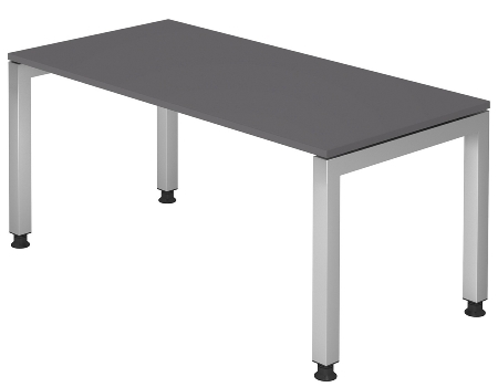 Hammerbacher Winkel-Schreibtisch 90° Serie JS82 U-Fuß eckig (BxTxH) 200x120/80x68-76cm Buche