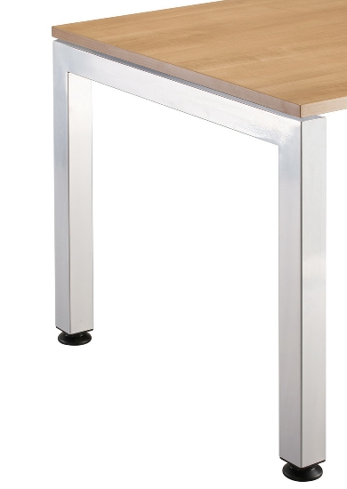 Hammerbacher Winkel-Schreibtisch 90° Serie JS82 U-Fuß eckig (BxTxH) 200x120/80x68-76cm Buche