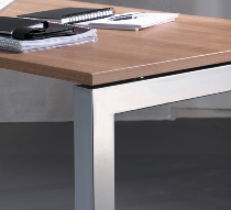 Hammerbacher Winkel-Schreibtisch 90° Serie JS82 U-Fuß eckig (BxTxH) 200x120/80x68-76cm Buche