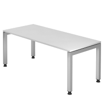 Hammerbacher Winkel-Schreibtisch 90° Serie JS82 U-Fuß eckig (BxTxH) 200x120/80x68-76cm Buche