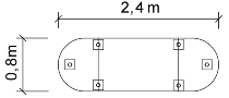 Viertelkreis KP91 zu Konferenztisch Serie K (BxT) 80x80cm Ahorn