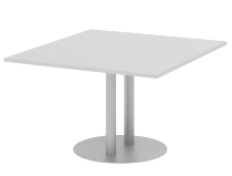 Hammerbacher Verkettungs-/Anbauplatte KT12S Tellerfuß (BxTxH) 120x130x74cm Tischplatte Grau/Silber