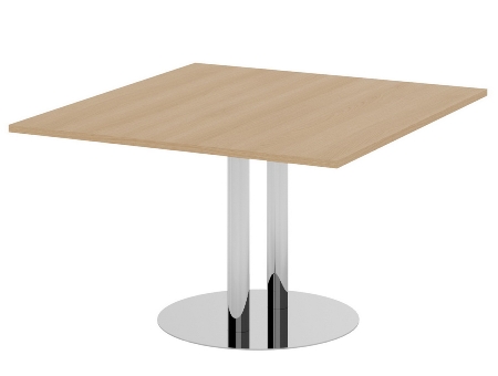 Hammerbacher Verkettungs-/Anbauplatte KT12S Tellerfuß (BxTxH) 120x130x74cm Tischplatte Eiche/Chrom