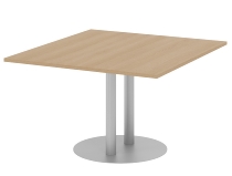 Hammerbacher Verkettungs-/Anbauplatte KT12S Tellerfuß (BxTxH) 120x130x74cm Tischplatte Eiche/Silbe