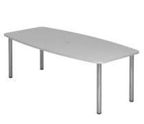 Konferenztisch Serie KT28C verchromte Füße (BxTxH) 280x130/85x72-74cm Tischplatte Ahorn