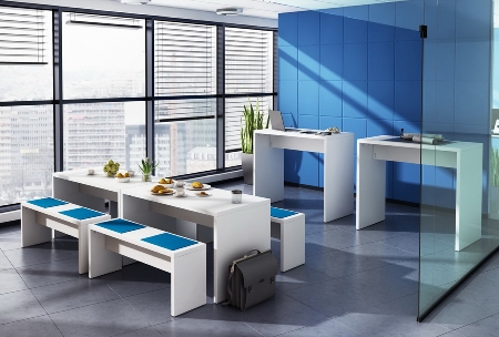 Bistrotisch MP130 (BxTxH) 130x68x72,8cm Weiß