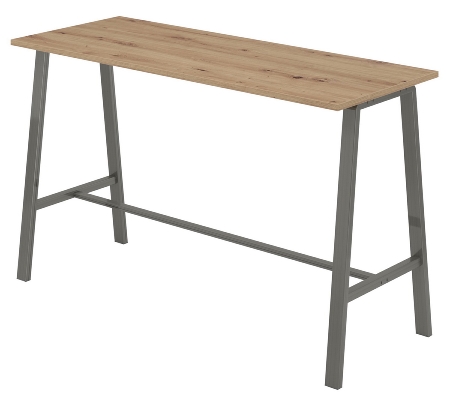 Hammerbacher Stehtisch "Industrial" MPA17 (BxTxH) 175x68x104cm Asteiche/Rohstahl