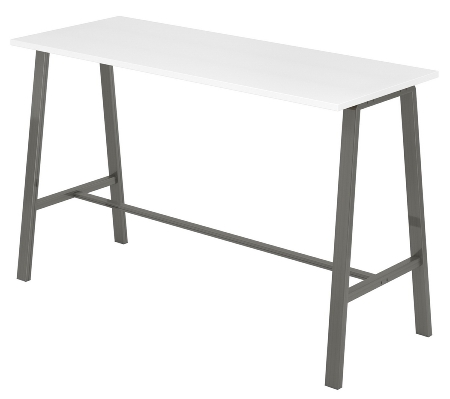 Hammerbacher Stehtisch "Industrial" MPA17 (BxTxH) 175x68x104cm Weiß/Stahl