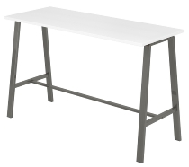 Hammerbacher Stehtisch "Industrial" MPA17 (BxTxH) 175x68x104cm Weiß/Stahl