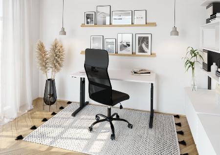 Hammerbacher Schreibtisch Serie OS614 Mini Home-Office C-Fuß (BxT) 140x67cm Weiß/Weiß