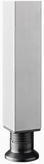 Hammerbacher Schreibtisch Serie QS19 4-Fuß eckig (BxTxH) 180x80x68,5-81cm Weiß/Silber