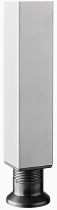 Hammerbacher Schreibtisch Serie QS19 4-Fuß eckig (BxTxH) 180x80x68,5-81cm Weiß/Silber