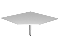 Hammerbacher RT12 Verkettungsplatte (BxT) 120x120cm Trapezform mit Stützfuß