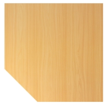 Hammerbacher RT12 Verkettungsplatte (BxT) 120x120cm Trapezform mit Stützfuß