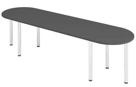 Hammerbacher Konferenztische K-Serie SETK2 (BxTxH) 280x80x72-74cm Eiche/Chrom