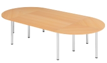 Hammerbacher Konferenztisch K-Serie SETK3 (BxTxH) 320x160x72-74cm Grau/Chrom