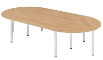 Hammerbacher Konferenztisch K-Serie SETK3 (BxTxH) 320x160x72-74cm Grau/Chrom