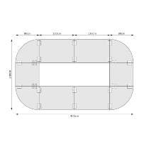 Hammerbacher Konferenz-/Besprechungstisch SetK5 (BxT) 400x 240cm