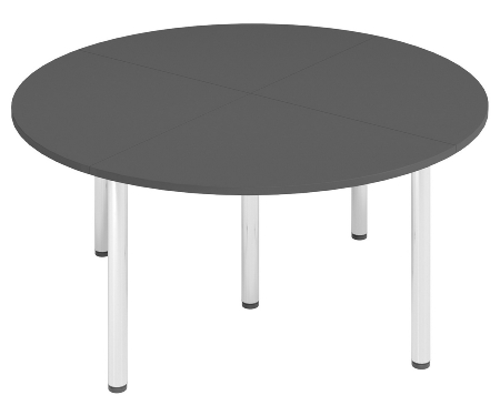Hammerbacher Besprechungs-/Konferenztisch K-Serie SETK7 (ØxH) Ø160x72-74cm Weiß/Chrom