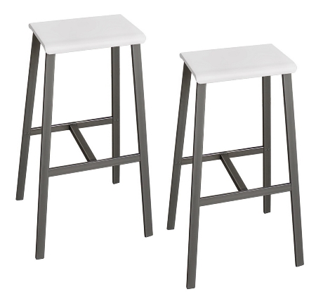 2er Set Barhocker zu MPA17 Weiß/Stahl