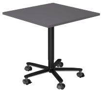 Säulenhubtisch ST88 höhenverstellbar 72-114cm Tischplatte 80x80cm Ahorn/Schwarz