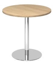 Hammerbacher Besprechungstisch STF08 Gestell Silber Höhe 74,5cm Tischplatte rund Ø80cm Grau/Silber