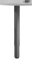 Hammerbacher Stützfuß STFR/S mit Anschraubplatte höhenverstellbar 68-82,5cm Silber