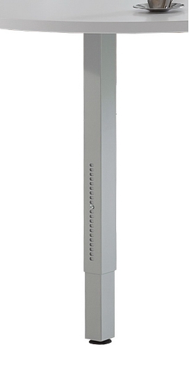 Hammerbacher Stützfuß STFR/S mit Anschraubplatte höhenverstellbar 68-82,5cm Silber