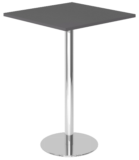 Hammerbacher Stehtisch STH88 Gestell Silber Höhe 111,6cm Tischplatte quadratisch 80x80cm Buche/Silber
