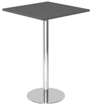 Hammerbacher Stehtisch STH88 Gestell Silber Höhe 111,6cm Tischplatte quadratisch 80x80cm Buche/Silber