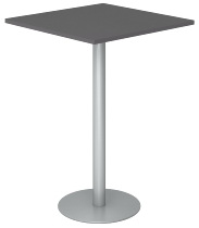 Hammerbacher Stehtisch STH88 Gestell Silber Höhe 111,6cm Tischplatte quadratisch 80x80cm Buche/Silber
