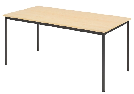 Hammerbacher Besprechungstisch VS12/D Vierkantfuß Schwarz (BxTxH) 120x80x72cm Buche