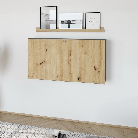 Hammerbacher Wandschreibtisch WO12 (BxTxH) 120x26x65cm Graphit/Asteiche