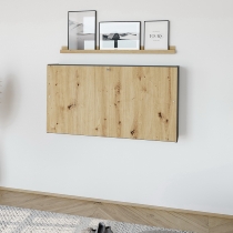 Hammerbacher Wandschreibtisch WO12 (BxTxH) 120x26x65cm Graphit/Asteiche
