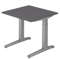 Hammerbacher XB16 Schreibtisch C-Fuß (BxT) 160x80cm Grau/Graphit