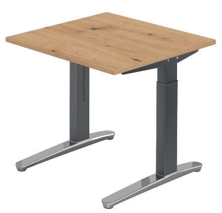 Hammerbacher XB12 Schreibtisch C-Fuß (BxT) 120x80cm Grau/Graphit