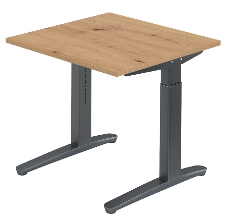 Hammerbacher XB12 Schreibtisch C-Fuß (BxT) 120x80cm Grau/Graphit