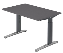 Hammerbacher XB16 Schreibtisch C-Fuß (BxT) 160x80cm Asteiche/Graphit