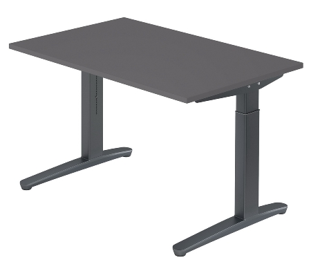 Hammerbacher XB19 Schreibtisch C-Fuß (BxT) 180x80cm Nussbaum/WeißPo