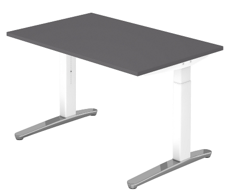 Hammerbacher XB19 Schreibtisch C-Fuß (BxT) 180x80cm Nussbaum/WeißPo