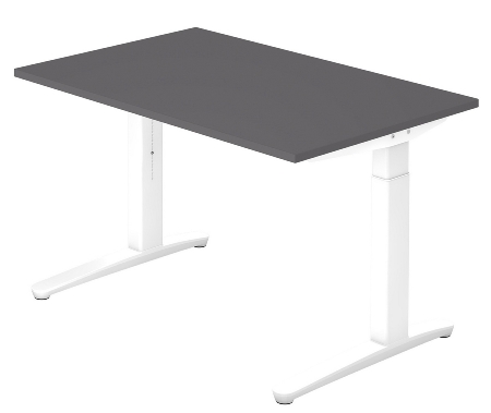 Hammerbacher XB16 Schreibtisch C-Fuß (BxT) 160x80cm Grau/Graphit