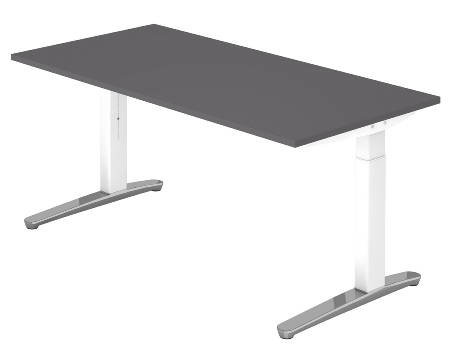 Hammerbacher XB19 Schreibtisch C-Fuß (BxT) 180x80cm Nussbaum/WeißPo