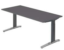 Hammerbacher XB19 Schreibtisch C-Fuß (BxT) 180x80cm Buche/GraphitPo