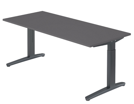 Hammerbacher XB12 Schreibtisch C-Fuß (BxT) 120x80cm Weiß/WeißPo