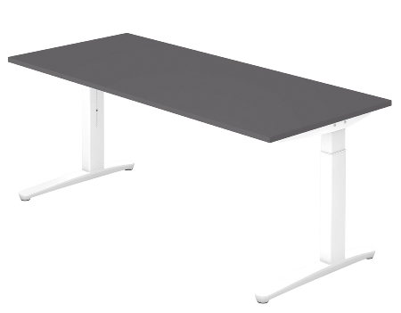 Hammerbacher XB19 Schreibtisch C-Fuß (BxT) 180x80cm Ahorn/GraphitPo