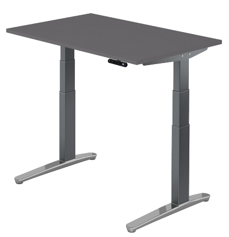 Hammerbacher Schreibtisch XBHM19 elektr. höhenverstellbar 65-130cm (BxT) 180x80cm Grau/Graphit