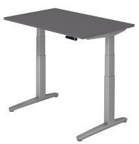 Hammerbacher Schreibtisch XBHM19 elektr. höhenverstellbar 65-130cm (BxT) 180x80cm Grau/Graphit