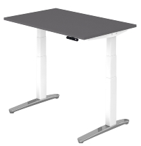 Hammerbacher Schreibtisch XBHM19 elektr. höhenverstellbar 65-130cm (BxT) 180x80cm Grau/Graphit